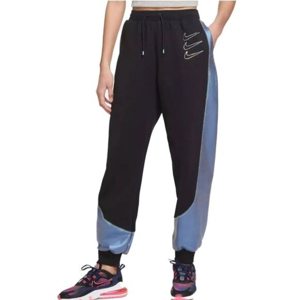 NIKE SPORTSWEAR WOMEN’S FLEECE GRAPHIC JOGGERS BLACK 2X new!